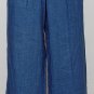 NWT RALPH LAUREN Indigo Text Pinstripe Linen Pants 16W