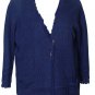 NWT RALPH LAUREN Indigo Blue Linen Cardigan Sweater 1X