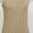 NWT RALPH LAUREN Gold Shimmer Chevron Crochet Top XL