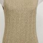 NWT RALPH LAUREN Gold Shimmer Chevron Crochet Top XL