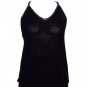 NWT RALPH LAUREN Black Silk Cotton Knit X Back Top L