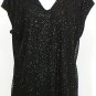 NWT RALPH LAUREN Black Modal Jersey Bead Overlay Top 1X