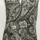 NWT RALPH LAUREN Black Ivory Viscose Jersey Paisley Top L