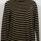 NWT RALPH LAUREN Black Gold Stripe Logo Cotton Sweater 1X