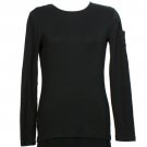NWT RALPH LAUREN Black Fine Ribbed Cotton Logo Top M
