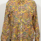 NWT RALPH LAUREN Yellow Paisley Cotton Voile Convertible Top XL