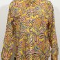 NWT RALPH LAUREN Yellow Paisley Cotton Voile Convertible Top XL