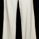 NWT RALPH LAUREN Winter Cream Cotton Knit Gold Piping Pants M