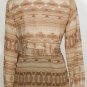 NWT RALPH LAUREN Sand Batik Ruffle Wrap Top L