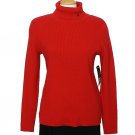 NWT RALPH LAUREN Rich Red Cotton Logo Ribbed Sweater Top 1X
