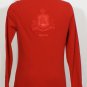 NWT RALPH LAUREN Red Cotton Waffle Embroidered Crest Back Top L