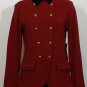 NWT RALPH LAUREN Red Cotton Interlock Knit Velveteen Trim DB Jacket L