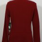NWT RALPH LAUREN Red Cotton Interlock Knit Velveteen Trim DB Jacket L