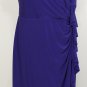 NWT RALPH LAUREN Purple Stretch Jersey Surplice Flutter Sleeve Ruffle Dress 16W