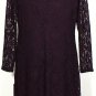 NWT RALPH LAUREN Purple Stretch Floral Lace Surplice Dress 14W Raisin