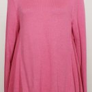 NWT RALPH LAUREN Pink Cotton Viscose Flared Hem Sweater XL