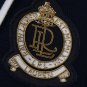 NWT RALPH LAUREN Navy White Cotton Knit Crested Jacket 2X Crest Sweater