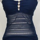 NWT RALPH LAUREN Indigo Blue Crochet Lace Ava Swimsuit 16