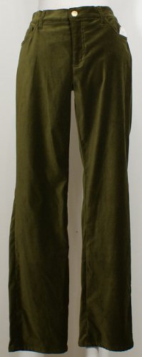 NWT RALPH LAUREN Deep Pine Green Stretch Velveteen 5 Pkt Pants 12