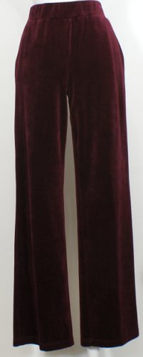 NWT RALPH LAUREN Deep Cranberry Velour Pants L