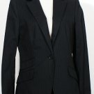 NWT RALPH LAUREN Black Gray Pinstripe Stretch Twill Jacket 12