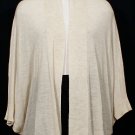 NWT EILEEN FISHER Natural Ultrafine Web Jersey Oval Cardigan XL Wool Modal Camel