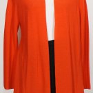 NWT EILEEN FISHER Lava Fine Merino Wool Links Shaped Long Cardigan XL Red