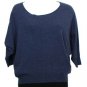 NWT EILEEN FISHER Blue Bonnet Weightless Wool Silk Speckle Top XS