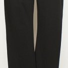 NWT EILEEN FISHER Black Viscose Stretch Ponte Pants 10 Skinny Jean Leather Trim