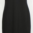 NWT EILEEN FISHER Black Viscose Stretch Ponte Leather Trim Sheath Dress XL
