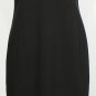 NWT EILEEN FISHER Black Viscose Stretch Ponte Leather Trim Sheath Dress XL