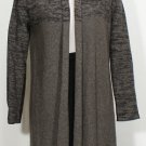 NWT EILEEN FISHER Ash Supersoft Yak Merino Heatherblock Long Cardigan XS