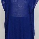 NWT EILEEN FISHER Adriatic Rayon Nylon Crinkle Diamond Tunic Top M
