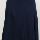 NWT RALPH LAUREN Navy Stretch Ponte Knit Godet Skirt 14 Blue