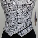 NWT IT FIGURES Black Tango Dbl V Tummy Trimmer Swimsuit 10