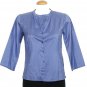 NWT EILEEN FISHER Periwinkle Washed Silk Taffeta Top PP