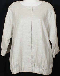 NWT EILEEN FISHER Natural Twinkle Linen Jacket 1X