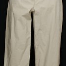 NWT EILEEN FISHER Khaki Stretch Papercloth Capri Pant PM Cotton