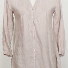 NWT EILEEN FISHER Crocus Linen Pintuck Long Top XS Shaped