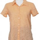 NWT EILEEN FISHER Clementine Text Cotton Voile Top M