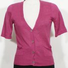 NWT EILEEN FISHER Cerise Silk Linen Jersey Cardigan PS