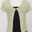 NWT EILEEN FISHER Artichoke Linen Crochet Cardigan M