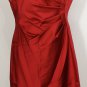 NWT RALPH LAUREN Red Stretch Satin Cap Sleeve Sheath Dress 18
