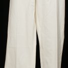 NWT RALPH LAUREN Pearl Stretch Cotton Pintuck Pants 16W Cream