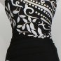 MIRACLESUIT Black White Hamden Mixed Up Underwire Swimsuit 14 NEW