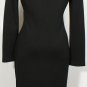 ST. JOHN Black Blue Brown Leopard Milano Knit Dress 8 Colorblock NEW