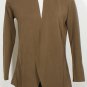 EILEEN FISHER Pine Needle Silk Cotton Interlock Knit Angle Jacket S Brown New