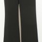 RALPH LAUREN Black Stretch Wool Leather Trim Modern Flare Jacie Pants 12 NEW