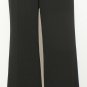 RALPH LAUREN Black Stretch Wool Leather Trim Modern Flare Jacie Pants 12 NEW