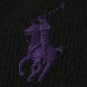 POLO RALPH LAUREN Black Cotton Merino V-Neck Signature Pony Cardigan S NEW